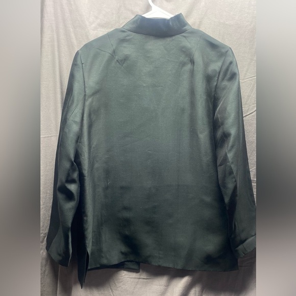 Victor Costa 100% Silk Beaded black open front blazer / jacket sz M oversized - Picture 14 of 16